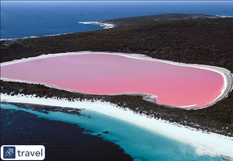 3. ทะเลสาบสีชมพู Hiller Lake (Pink Lake) - ประเทศออสเตรเลีย สถานที่ท่องเที่ยวสวยๆต่างประเทศ